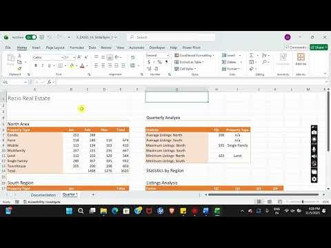 Illustrated Excel 365 | Module 1: SAM Project A | Rezio Real Estate #illustratedexcel
