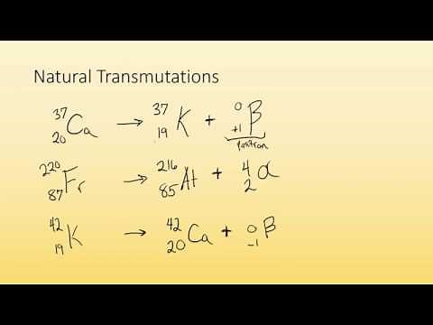 14.2 Natural and artificial transmutation