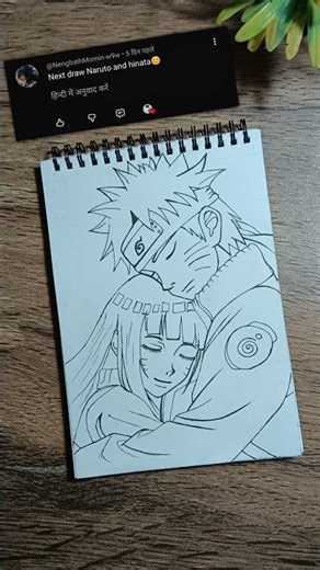 Naruto And Hinata Drawing From Naruto Shippuden. #shorts