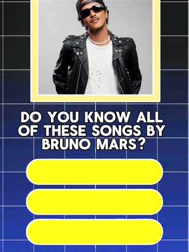 Bruno Mars Song Quiz Challenge