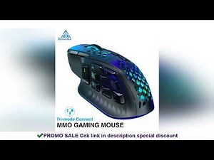 SOLAKAKA SM809 Pro Wireless MMO Gaming Mouse PAW3311 16 Side Buttons 24000 DPI RGB Honeycomb Program