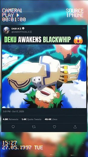 DEKU AWAKENS BLACKWHIP 😱 | #animeedit #myheroacademia #anime