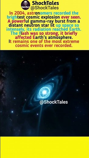 The Brightest Cosmic Explosion Ever Recorded | Space History। #shorts #facts