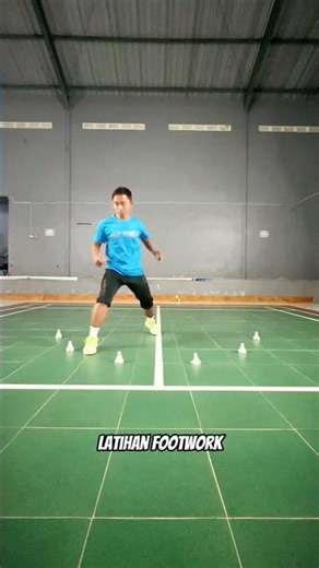 Latihan Footwork untuk melatih pergerakan kaki dalam bermain bulutangkis #bulutangkis #footwork