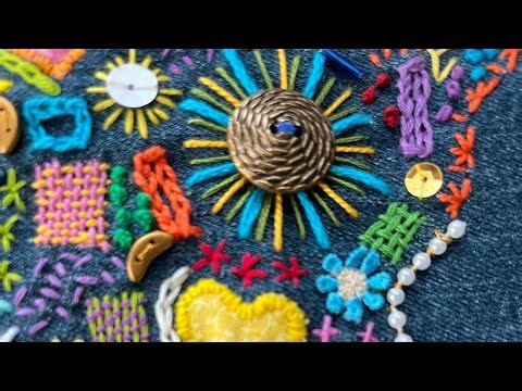 Embroidered butterfly #stitch #stitches #embroidery #crafts #sew #sewing #art #slowstitching #ideas