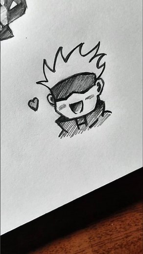 How To Draw Chibi Gojo ✨#shorts #drawing #gojo #gojosatoru #jujutsukaisen #jjk #trending #anime
