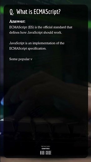💻 What is ECMAScript? #coding #frontendcourse #codeflow