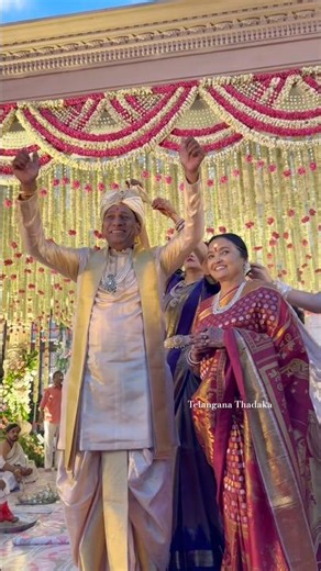 Malla Reddy Weds Kalpana Marriage | MLA Malla Reddy 50th Anniversary Grand Celebrations #shorts