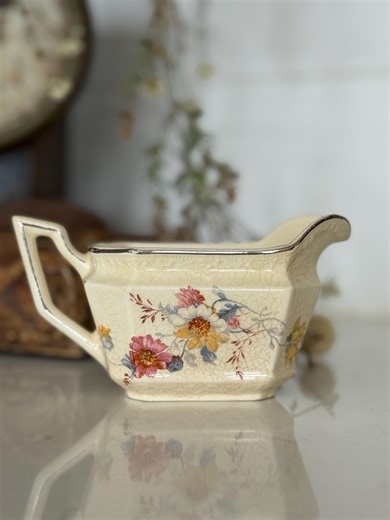 Vintage Floral Creamer by Edwin Knowles China Co. Alice Anncreme Farmhouse Decor Great for Staging, Syrup Pitcher, Coffee Bar - Etsy