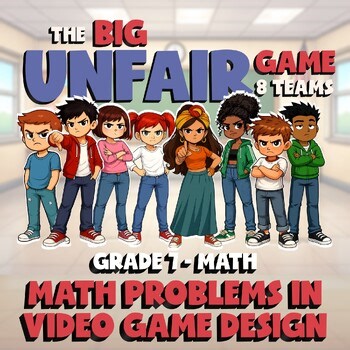 Math Problems in Video Game Design BIG UNFAIR Math Game - No Prep Grade 7 Review