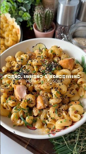 POSNA PASTA SA LOSOSOM 🐟🍝 #posnahrana #recipe #balkan #food