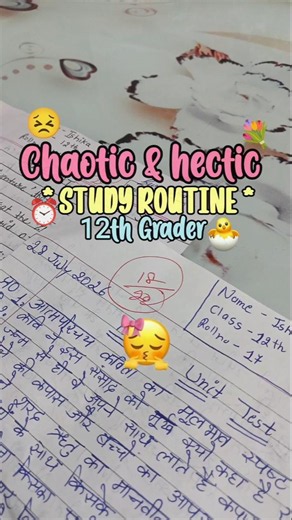 *Unproductive* Study💐 Routine 12th 🐣 #12thgrader #class12 #studyvlog #study #ytshorts #shorts #fyp