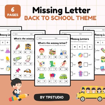 Missing Alphabet Letters | Back to School Printable Worksheets PreK–1st grade