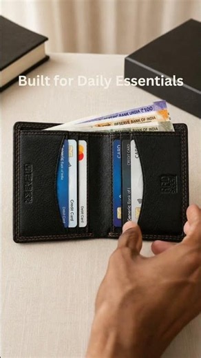 BLW0013A Fashion Freak Slim Card Wallet for men - ATM Card Wallet - Black