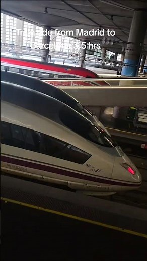 Riding the Train from Madrid to Barcelona.