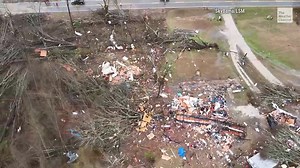 NEW: Drone footage shows tornado damage in Hale County, Alabama this afternoon. Our LIVE coverage continues. | The Weather Channel