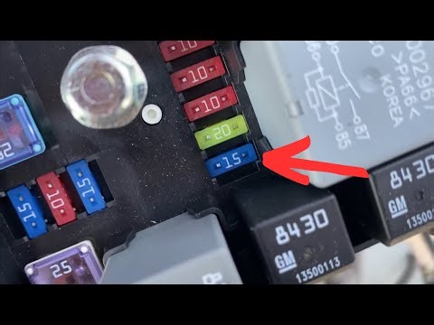 Ignition Coil Module and Injectors 1, 2, 3, 4 Fuse 15A Location Chevrolet Sonic 2012-2020