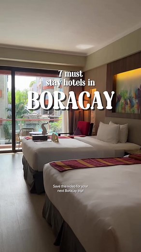 Where to stay in Boracay? Ito 7 hotels na pwede mong pagpilian! Mapa station 0, 1, or 2! Saan fave niyong hotel - resort dito sa Boracay? 🌊☀️ #travel #summer #hotel #boracay #resort