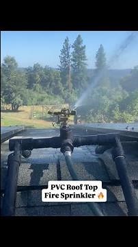 Roof Top Fire Sprinkler / How To Get Ready For Fire Season / Adjustable Design / PVC Pipe #DIY