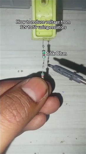 How to reduce voltage from 12v to 5v using resistors #circuits