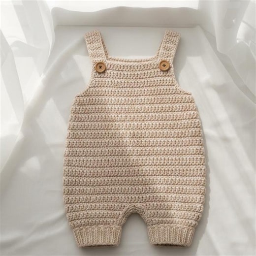 Crochet Baby Overalls Pattern, Newborn Size, PDF Download - Etsy