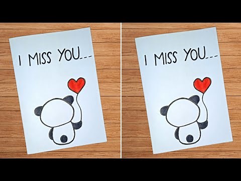 I Miss You Card // How to make Miss You Card // Handmade Miss You Greeting Card idea