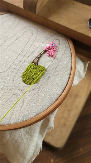 A tiny colorful garden Embroidery || Tutorial #craft #handbroidery #tutorial #HandmadeArt #art