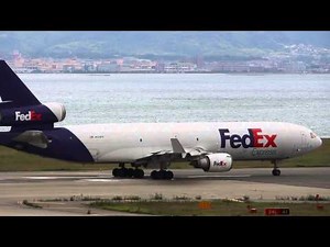 フェデックス ２連発！関西空港 テイクオフ FedEx MD-11F & B777 KANSAI Airport Takeoff
