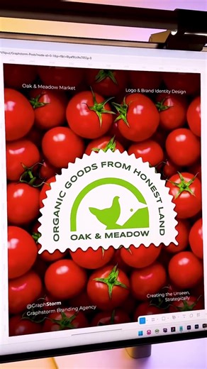 Designing a logo for Oak & Meadow farmers market 🍾 What do you think of the results?