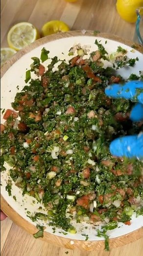 Traditional Lebanese Tabbouli 🇱🇧 #asmr #recipe