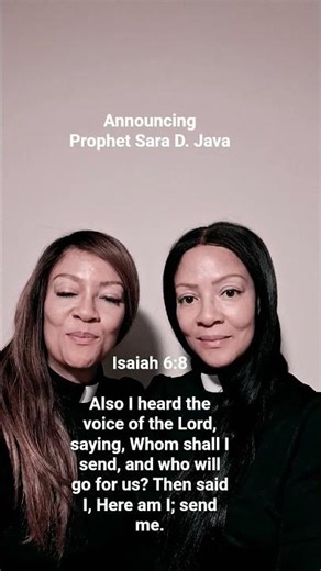 Announcing Prophet Sara D. Java is Ordained!#HolySpirit #Jesus #ProphetPassion #ProphetLovy #RealOne