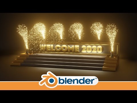 Making a New Year's Eve Fireworks animation with Sound in Blender 2.81