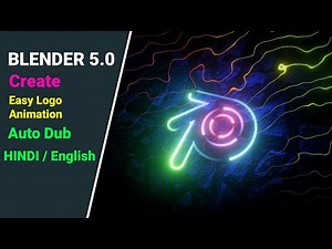 Blender 5.0 Tutorial: Create a Cinematic Neon Logo Animation (Easy Method)