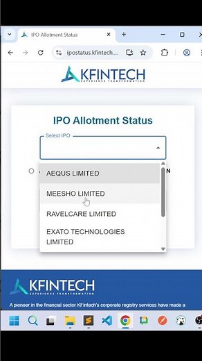 Meesho & Aequs IPO Allotment Status Check