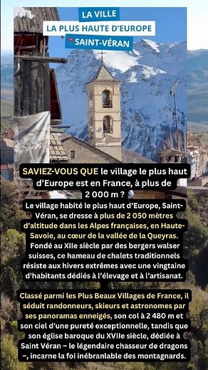 Saviez-vous que le village le plus haut d’Europe se trouve en France?