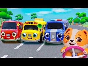 Wheels On The Bus With Animals | Animal Bus Song | Nursery Rhymes & Kids Songs - Baby Car Songs TV