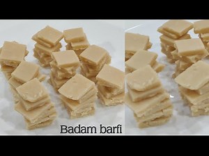 Badam Barfi - बादाम बर्फी रेसिपी