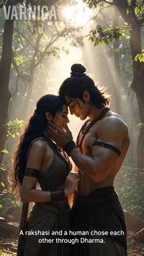 Bhima & Hidimba: Love Beyond Fear#motivation #love #krishna #mahabharatam #lovestatus #lovestory