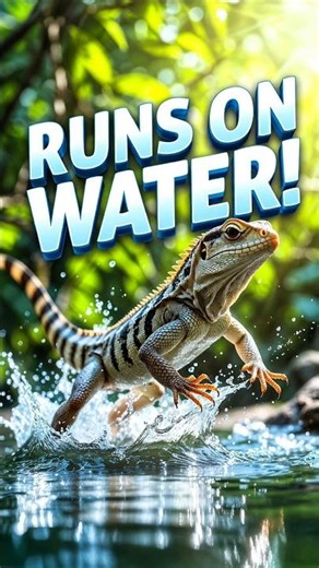 Lizard Runs on Water 😱 #shorts #animalfacts #viral