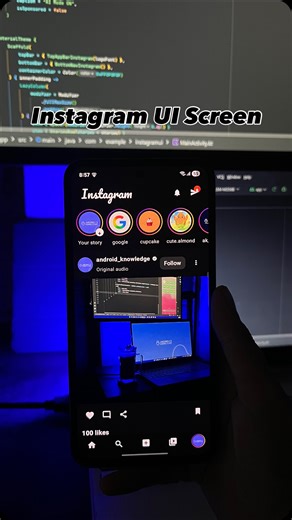 Android Knowledge | App Developer 📱 on Instagram: "[33/90] The complete tutorial is available on my youtube channel - Android Knowledge (check link in my bio) To get full source code: 1. Follow us on Instagram 2. Comment “code” and I’ll send you the full project with icons and images. #coding #explore #tech #reels #app #appdevelopment #instagramui #jetpackcompose #androidapps #kotlin #uidesign #ui #androiddeveloper #androidstudio #codingtutorial #uitimelapse"