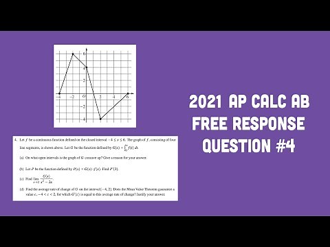 2021 AP Calculus AB FRQ #4