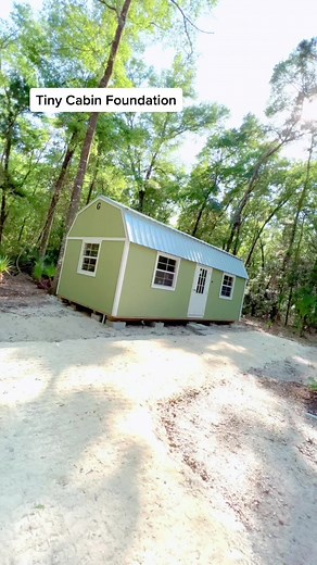 Foundation details! I’m going to turn this into a series & answer all your questions so drop them in the comments. 👇 #tinyhome #tinyhomeliving #shedtotinyhouse #shedtotinyhome #shedconversion #homestead #tinyhouse #homesteading #tinycabin #offgridliving #offgridhomestead