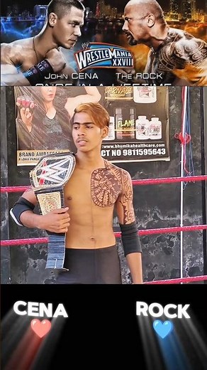 John Cena vs The Rock WrestleMania 28 🤩💥 #shorts #wwe #viralshorts