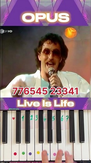 Opus - Live is Life Easy Piano Tutorial #piano #pianotutorial #easypiano