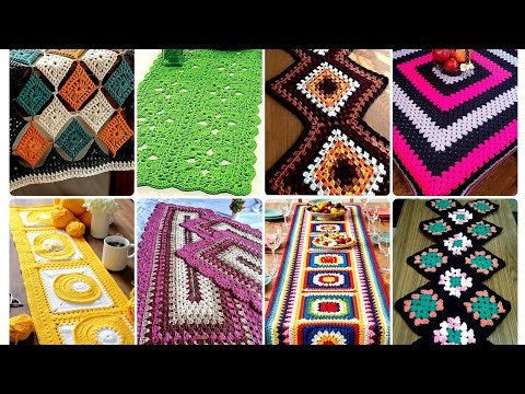 Most Beautiful 🧶Crochet Granny Square Table Runner,Lace,and Mat Trendy New Pattern Design Ideas 2026