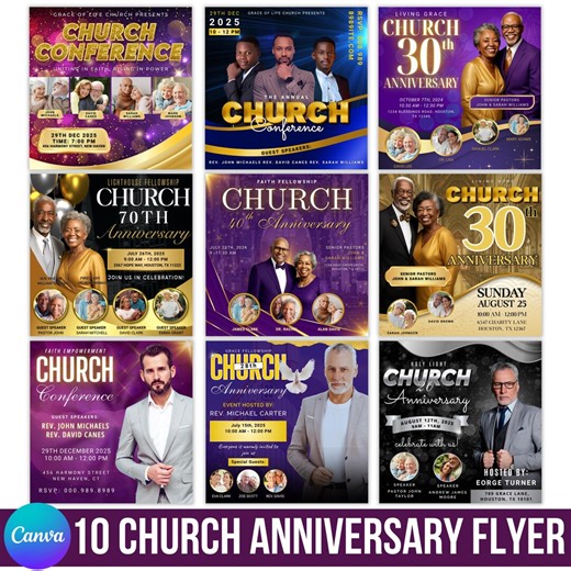 Church Anniversary Flyer Template, Church Anniversary Flyer, Church Flyer Template, Editable Printable, Instant Download,digital Flyer,canva - Etsy