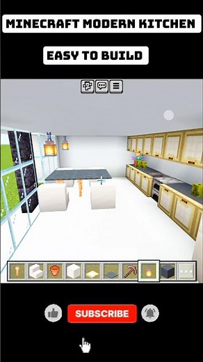 Minecraft Modern Kitchen Tutorial 🍽️🔥 Easy Build Idea! #minecraft #gaming #youtube #shorts