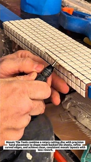 Mosaic Tile Tools Shape and Finish Curved Edges for Precise 11-Inch Surface Installation