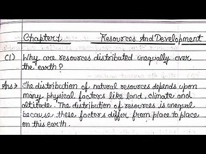 NCERT : Class 8 Geography Chapter 1 Resources Questions - Answers