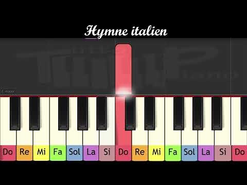 Apprenez l'hymne italien au piano (très facile pour enfants ou débutants)